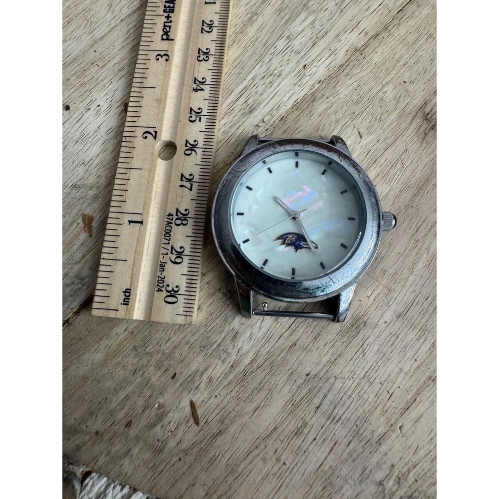 Baltimore Ravens Sparo Watch Head Mother of Pearl Dial NFL Japan Silver Tone